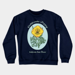 California Golden Poppy retro - vintage design Crewneck Sweatshirt